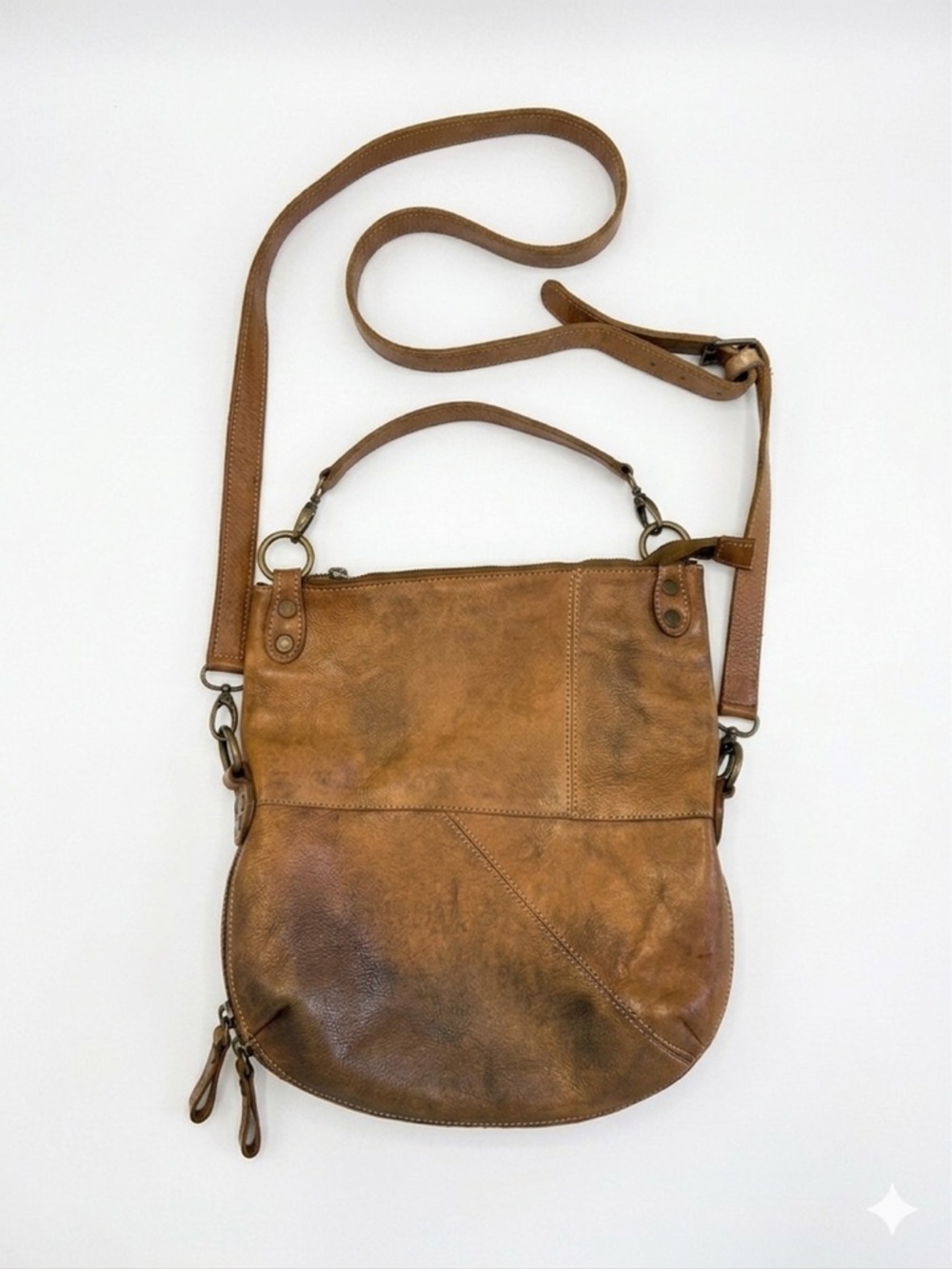 Bed Stu Tahiti Brown Leather Crossbody Bag - Classic Casual Style - Picture 3 of 7